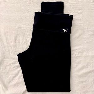 Victoria's Secret Black Leggings with White Logo